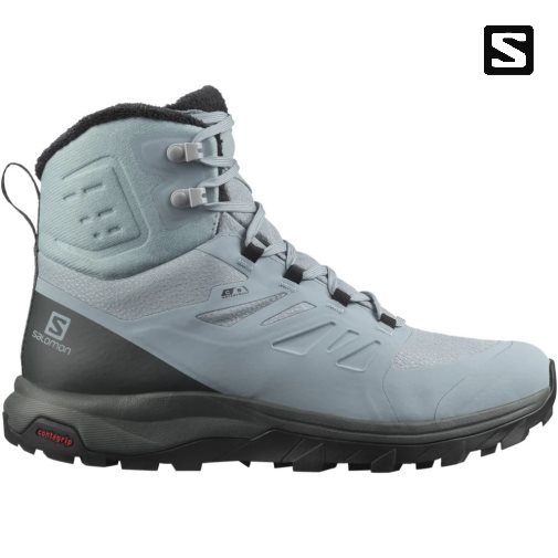 Light Blue Salomon Outblast Thinsulate Climasalomon Waterproof Women's Winter Boots | PH 57396W